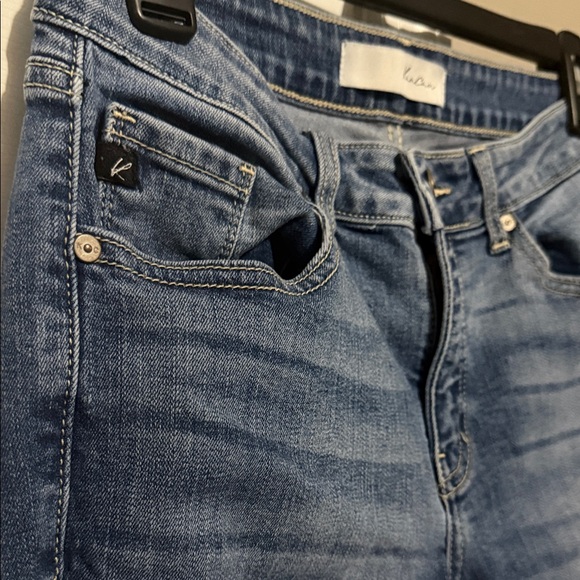 KanCan Distressed Skinny Jeans Raw Hem Medium Wash Women’s Sz 7/27 - Picture 4 of 12